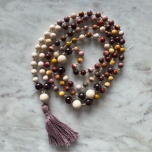 Mookaite Mala Bead Necklace